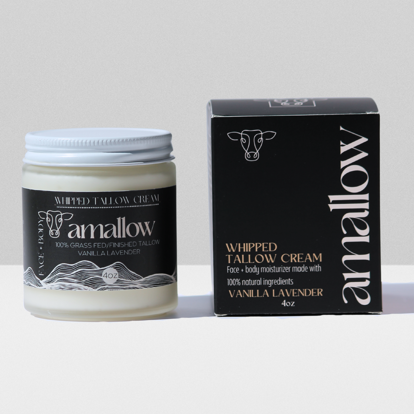 Product shown next to black box for product.