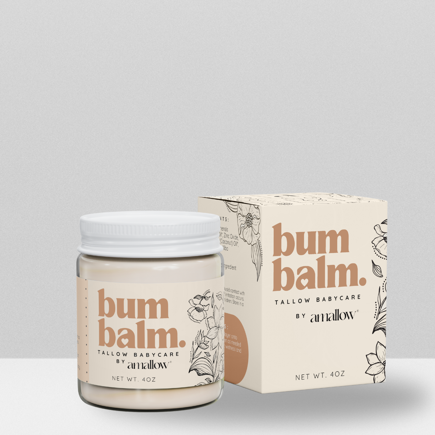 Image of Jar of Amallow Baby Bum Balm with box