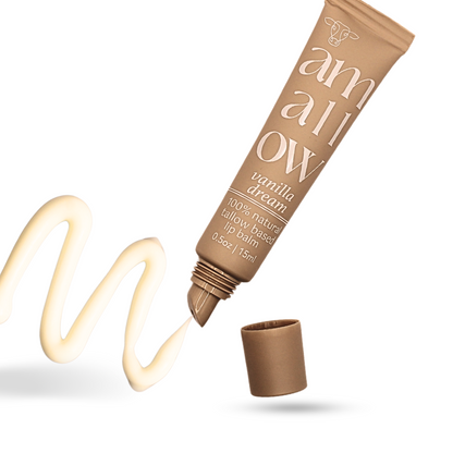 Tube shown squirting out yellow balm.